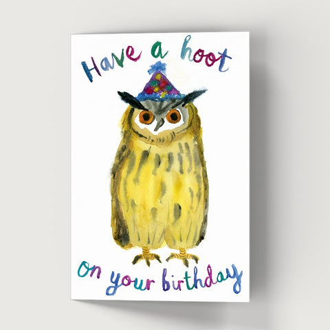 Owl Birthday Card by Rosie Webb at Eclectic Gift Shop Bristol