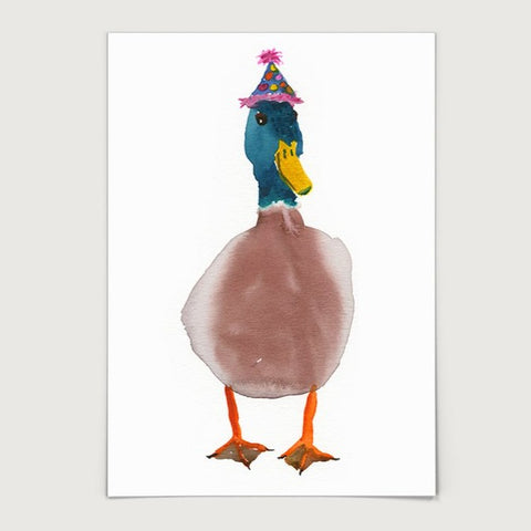 Duck Watercolour Print by Bristol Artist, Rosie Webb