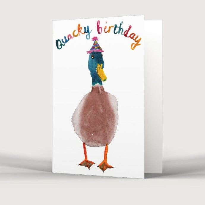 Duck Birthday Card by Bristol Artist, Rosie Webb