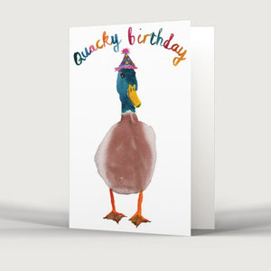 Duck Birthday Card by Bristol Artist, Rosie Webb