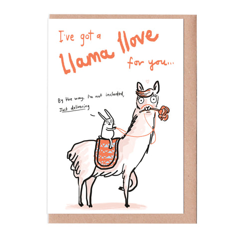 LLama Valentine's Card